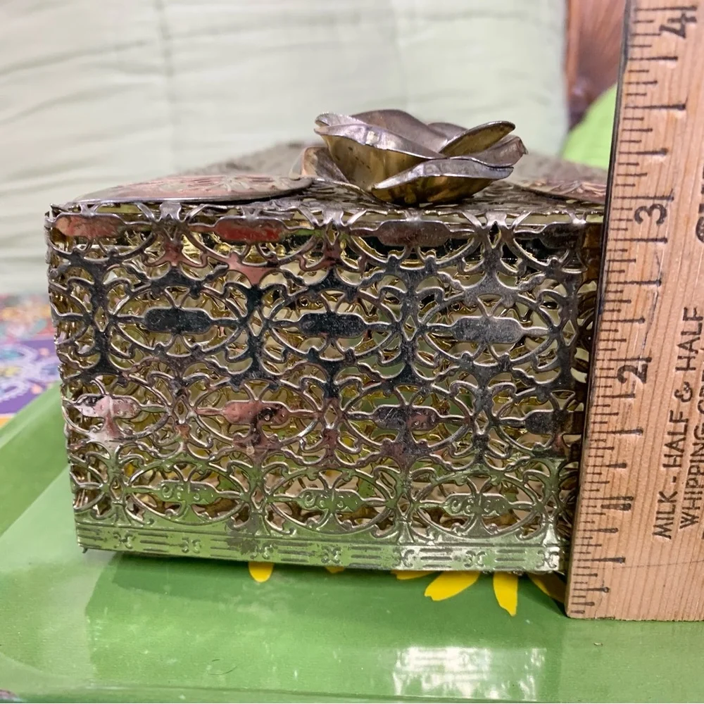 MCM Gold Tissue Box Holder